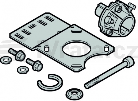Sada na upevnění převodovky pro dutou hřídel, Ø 40 mm s drážkou 8,2 mm, spojka v aglomerované oceli;