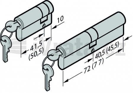 Cylindrická vložka integrovaných dveří, motiv 902, Hormann
