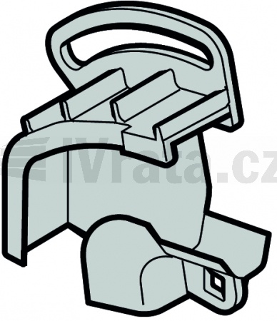 Spojovací kus pro vodorovnou pojezdovou kolejnici, typ kování L, LD