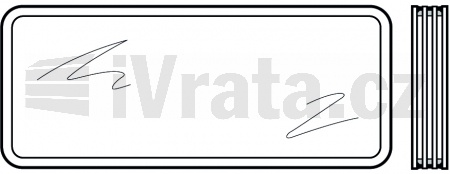 Plastová tabulka čtyřvrstvá, sekce 67, čirá pro sendvičové zasklení typu A, 51 mm