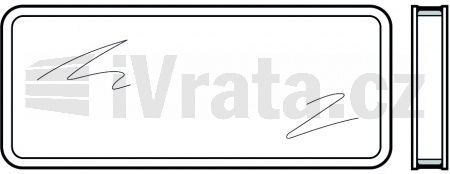 Umělohmotná tabulka dvojitá, sekce 80 mm, čirá, pro sendvičové zasklení typu A, 64 mm