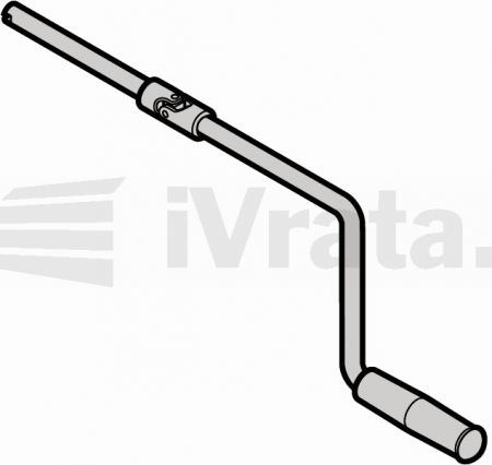 Nouzová ruční klika s kloubovými pohony S14-S55, DD17-DD180, K20-K60, Ø 12 mm
