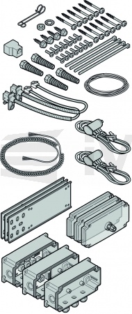 Připojovací sada pro šikmý podlahový profil, IP65, WA 400 pro řídící jednotky A / B 435, A / B 445, A / B 460 a B 460 FU do výšky vrat 6 m, optická čidla a hadice v 1500 mm