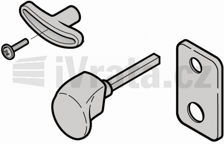 Sada kliky, TS 42,5 mm, PZ, broušená nerezová ocel