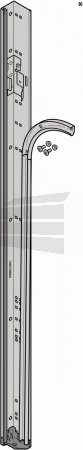Zárubeň svislá, kompletní, BL-kování, pravá, zinek