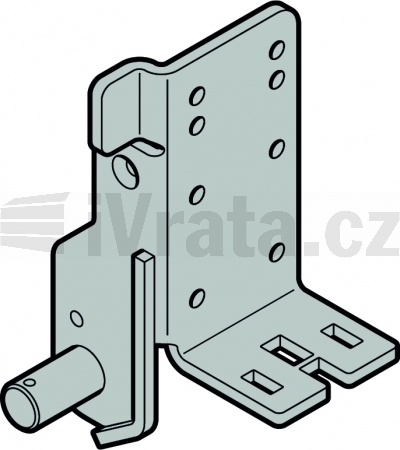 Držák lana na spodní sekci 42mm, šikmá podlaha, kování N, L, hmotnost křídla > 400 kg, sada včetně zesíleného držáku rolny, rolny a závlačky, pravý, nerez