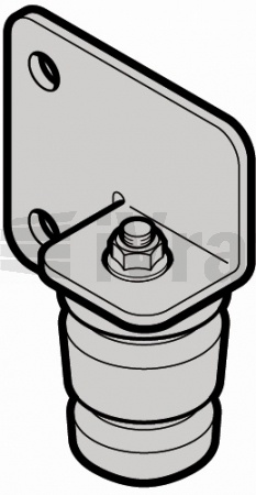 Dorazový tlumič, typ kování H, levý