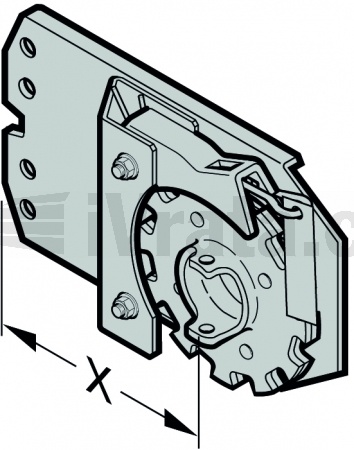 Pojistka při přetržení pružiny, x = 160 mm, pravá, velikost 3, 5, 7