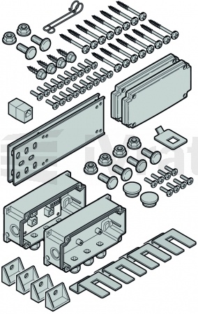 9.11 Připojovací sada světelné mříže HLG, ITO 400 / WA 300 pro řídící jednotka A / B 445, A / B 460, B 460 FU (ITO 400), řídící jednotka 360 a připojovací sada světelná mříž HLG-550 a HLG-V;