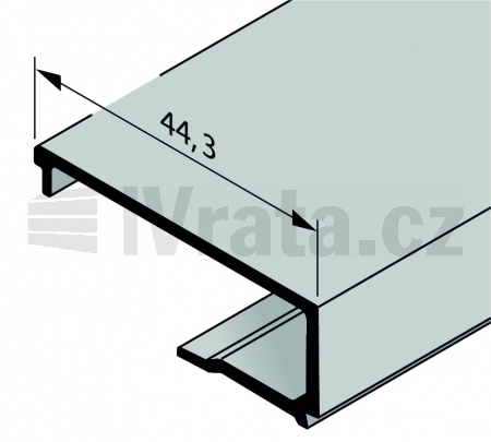 Zasklívací lišta, hliník, pro vedlejší dveře GA007, tloušťka výplně 3 mm, elox (max 6000 mm), E6/C0