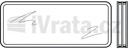 Plastová trojitá tabulka, sekce 67, čirá pro sendvičové zasklení typu A, 51 mm