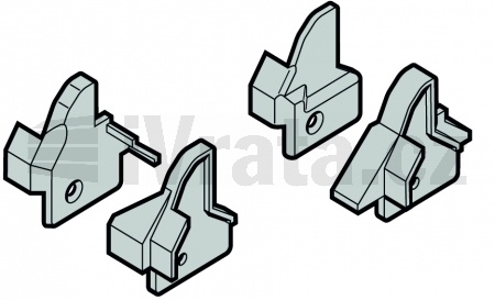 Krytky na ochranu prstů pro integrované dveře se šrouby, RAL 9006