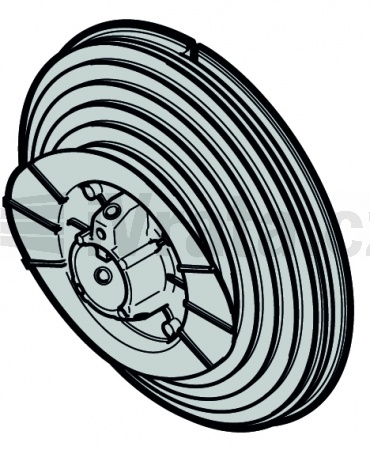 Lanový buben vel. 6, kování V, VU, ND > 30°, Pravý