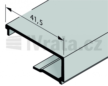 Zasklívací lišta, hliník, pro vedlejší dveře GA008, tloušťka výplně, 6 mm, elox (max 6000 mm), E6/C0