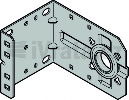 Konzola držáku hřídele vyztužená, 7, WE = 140, levá, velikost 1