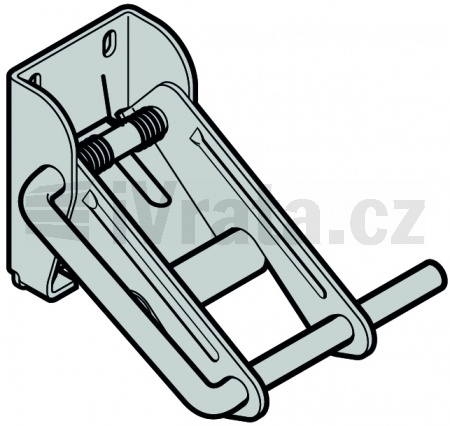 Držák rolny horní, KR003, kování N, ND, NS, sada včetně rolny a závlačkym pravý, nerez