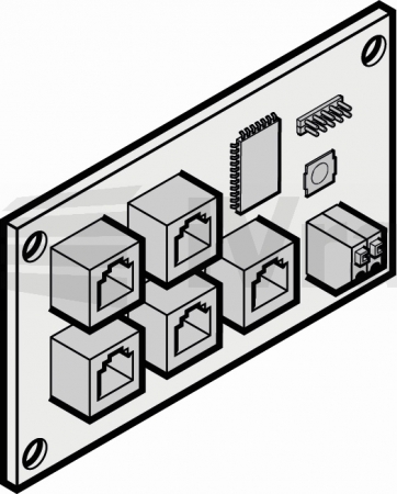 Vysílač bezdrátové připojovací sady na desce plošných spojů (na křídlo)
