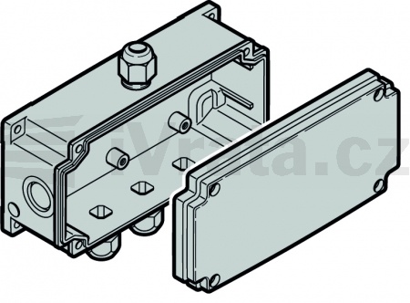 9.84 Krabice SKS vnitřní IP66, bočními průchodkami, neprůhledným víkem a sadou šroubů 1