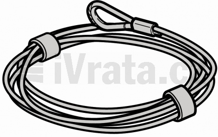 Lana, pár, Ø 3 mm, typ kování H, úchyt, komplet na vrata, L=4790 do výšky vrat 2500