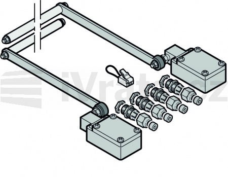9.50 Sada spínačů uvolněných lan 2 pro vrat jiných výrobců (dlouhý ovládací válec, 14 cm)