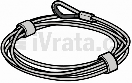 Lana, vyztužená, pár, Ø 2,9 mm, typ kování H, úchyt, komplet na vrata, L = 5040 do výšky vrat 2750