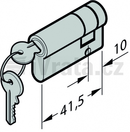 Profilový půlválec, N80, motiv 902, Hormann