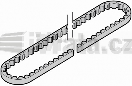 Ozubený řemen pro vodicí lištu FS 60 / FS 6 bez spojky dlouhý