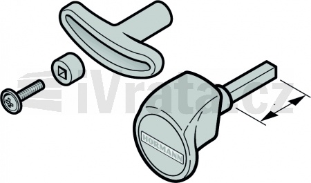 Klika, sada pro zámek zapuštěná, se šrouby, TS 42-V