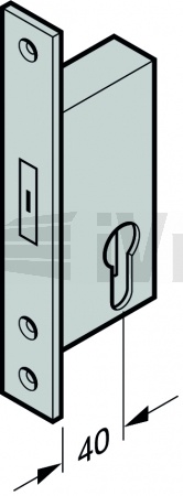 Zámek závorový, 1308, pravý, levý, I