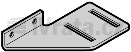 Podpěra držáku rolny, Typ kování H L, N = LZ > 5001 mm, Premium RAL9002, levá