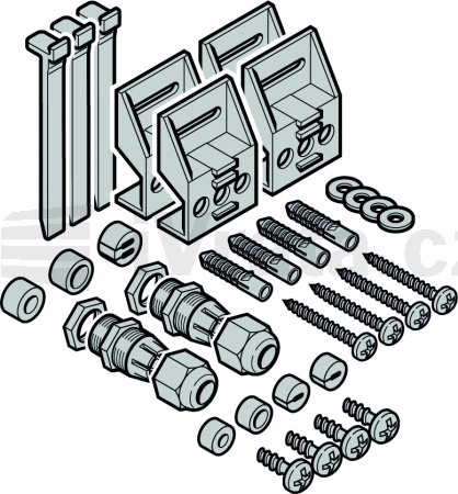 Sada příslušenství pro řídící jednotku 545 / 560 s kabelovými vývodkami