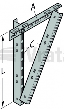 Stropní kotva, U-profil, díl C, L=833mm