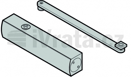 Dveřní samozavírač TS 33-G s pružinovým omezovačem otevření pro integrované dveře