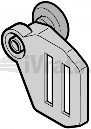 Držák rolny, horní, s rolnou, Typ kování N, Premium RAL9002, levý