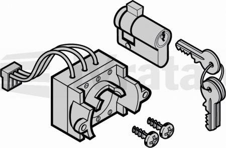 Upgradovali sada pro ovládání 420 R, 445 R, 460 R, B 455 R, 360, cylindrická půlvložka, L = 30,5 + 10 mm, 2 přepínací kontakty max. 230 V / 5 A