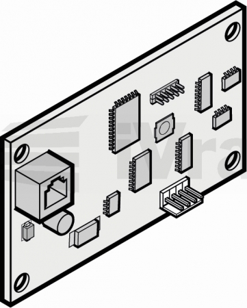Přijímač bezdrátové připojovací sady na desce plošných spojů (na kolejnici)