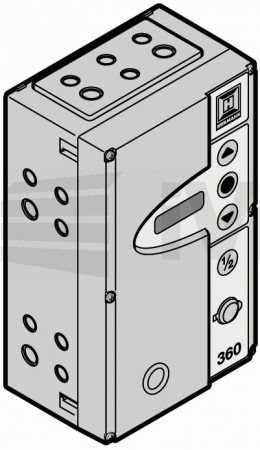 Řídící jednotka kompletní 360 v krabici, bez spodního krytu, hlavní vypínač