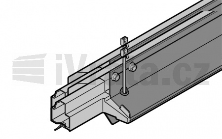 Prahový profil pro vrata s vloženými dveřmi s nízkým prahem, 120 mm, bez základního profilu křídla integrovaných dveří