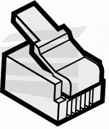 Systémový konektor, plochý kabel, 100 kusů/sáček, 4-pin (6-pin se 4 kontakty)