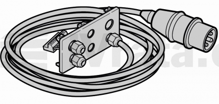 Napájecí kabel s přírubou pro ovládání 4xx R, 400V, délka: 1000mm