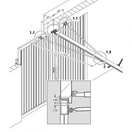 Kování křídlových vrat Hormann FTS