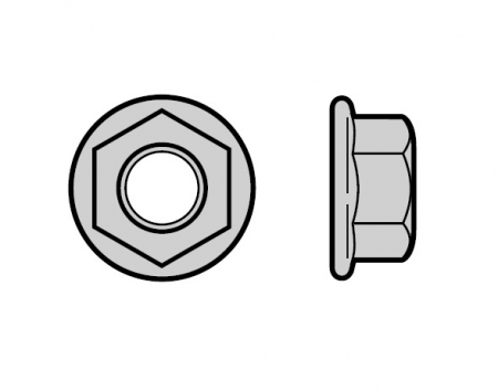 Matice M6 s límcem a zoubky
