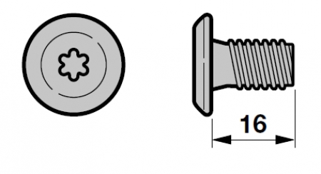 Šroub s plochou hlavou M8 × 13, torx